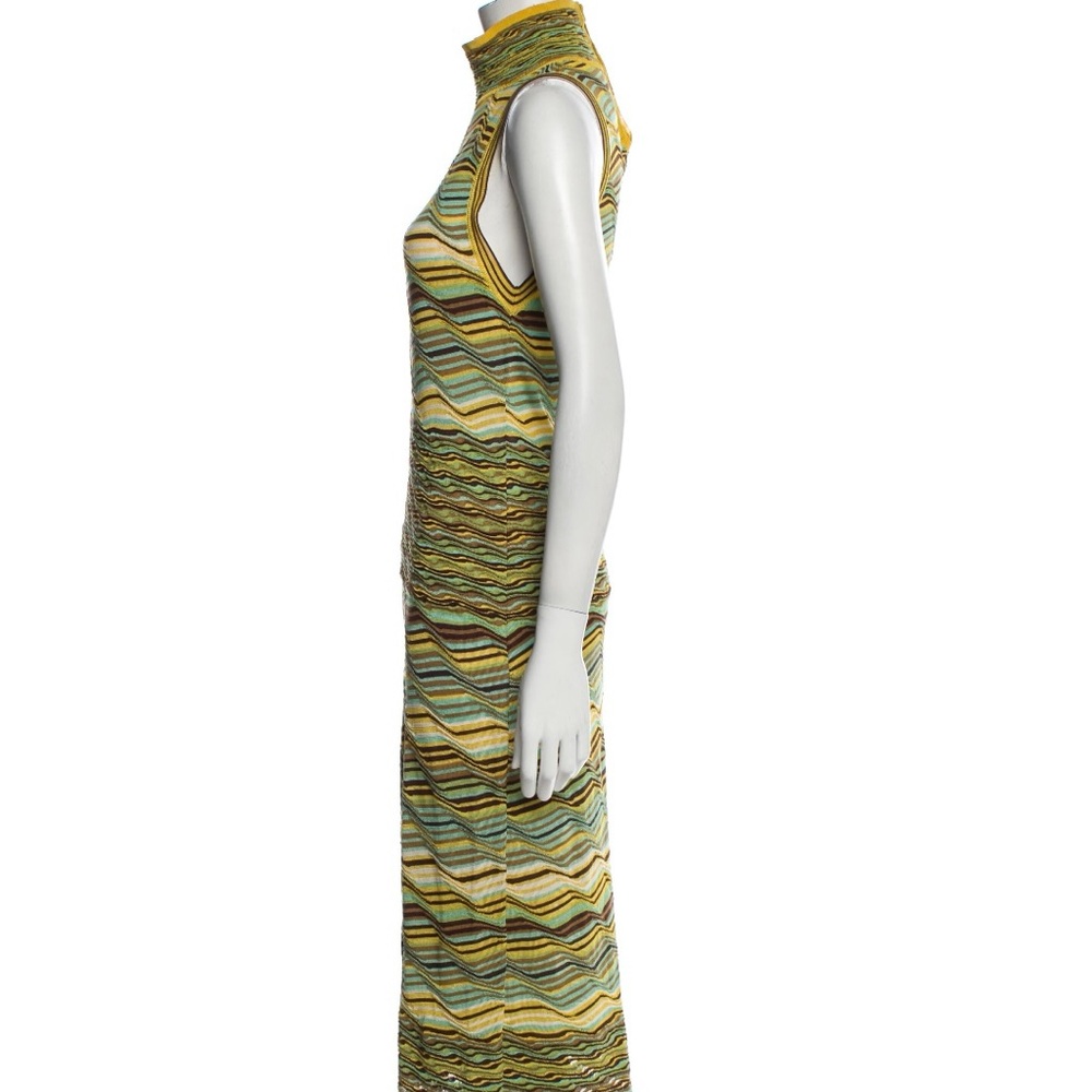 GORGEOUS MISSONI MADE IN ITALY MIDI SLEEVELESS Turtleneck KNIT DRESS EUC SIZE 40 - Picture 2 of 6